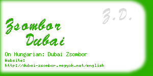 zsombor dubai business card